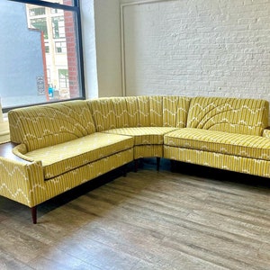 CUSTOM Mid-Century Sunrise 1960's 3pc Sectional Sofa- Fully Rehabbed