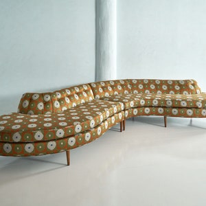 CUSTOM Floral MOD Serpentine Alexander Girard 2 Piece Sectional