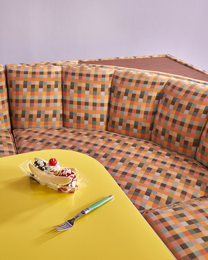 CUSTOM 1950’s 3 Piece Banquette With Corner Table - Etsy