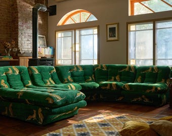 Sofá modular seccional estilo era espacial personalizado de Vladmir Kagan