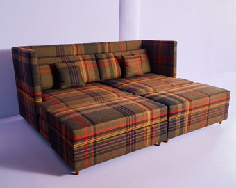 Sofá Shelter Milo Baughman de la década de 1970, fabricado a medida por Thayer Coggin.