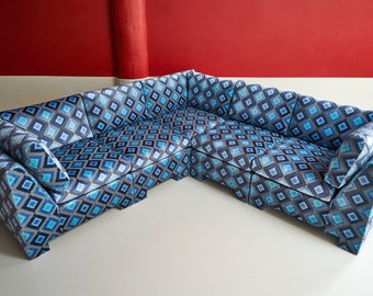 Sofá modular seccional Blue Diamond personalizado estilo Pit