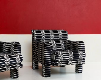 Juego personalizado de sillones de los años 70.