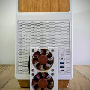 FANUP Dual 60mm fan adapter compatible with Thermaltake TR100 Mini.