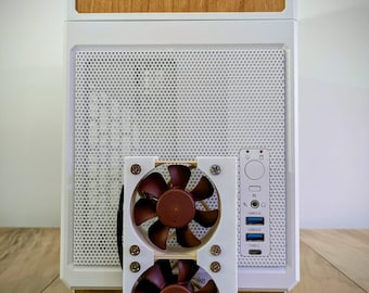 FANUP Dual 60mm fan adapter compatible with Thermaltake TR100 Mini.