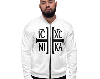 Kurtka typu bomber unisex Jesus Christ Conquers