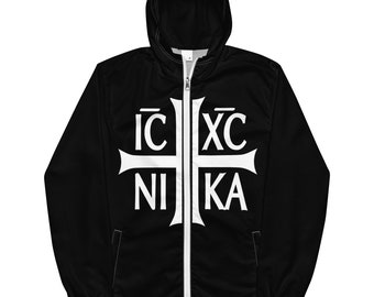 Jezus Chrystus zwycięża męską kurtkę wiatrówkę