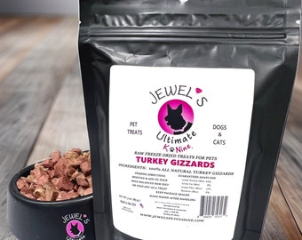 Bocaditos de molleja de pavo liofilizados