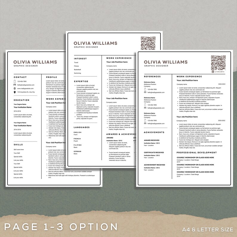 Minimal Resume Template QR Code - Il 794xN.5030323475 Rzh1