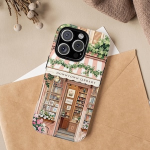 Custodia per telefono Downtown Library: regalo per bibliotecari amanti dei libri