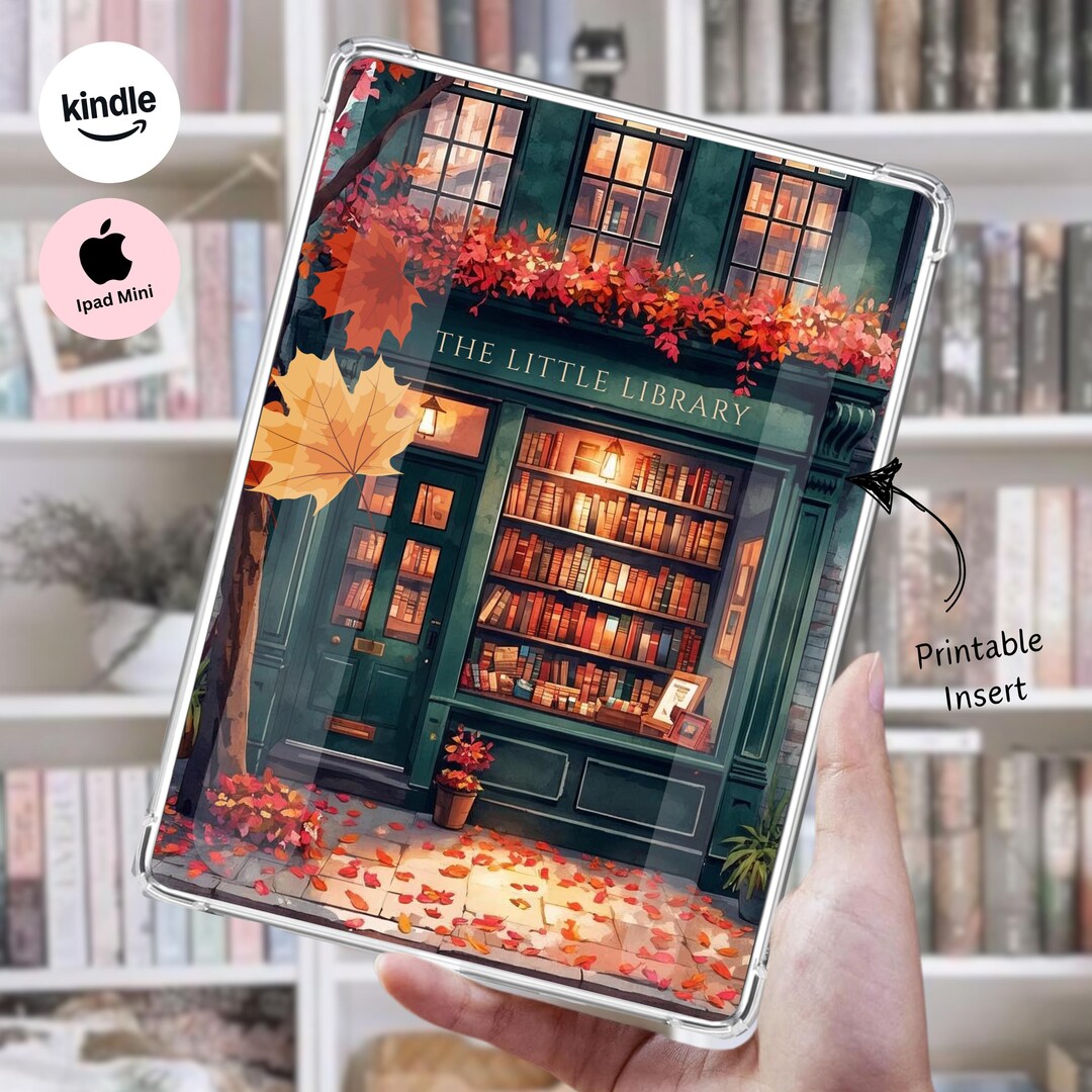Kindle Fall Little Library Printable Insert | Cozy Autumn Kindle ...