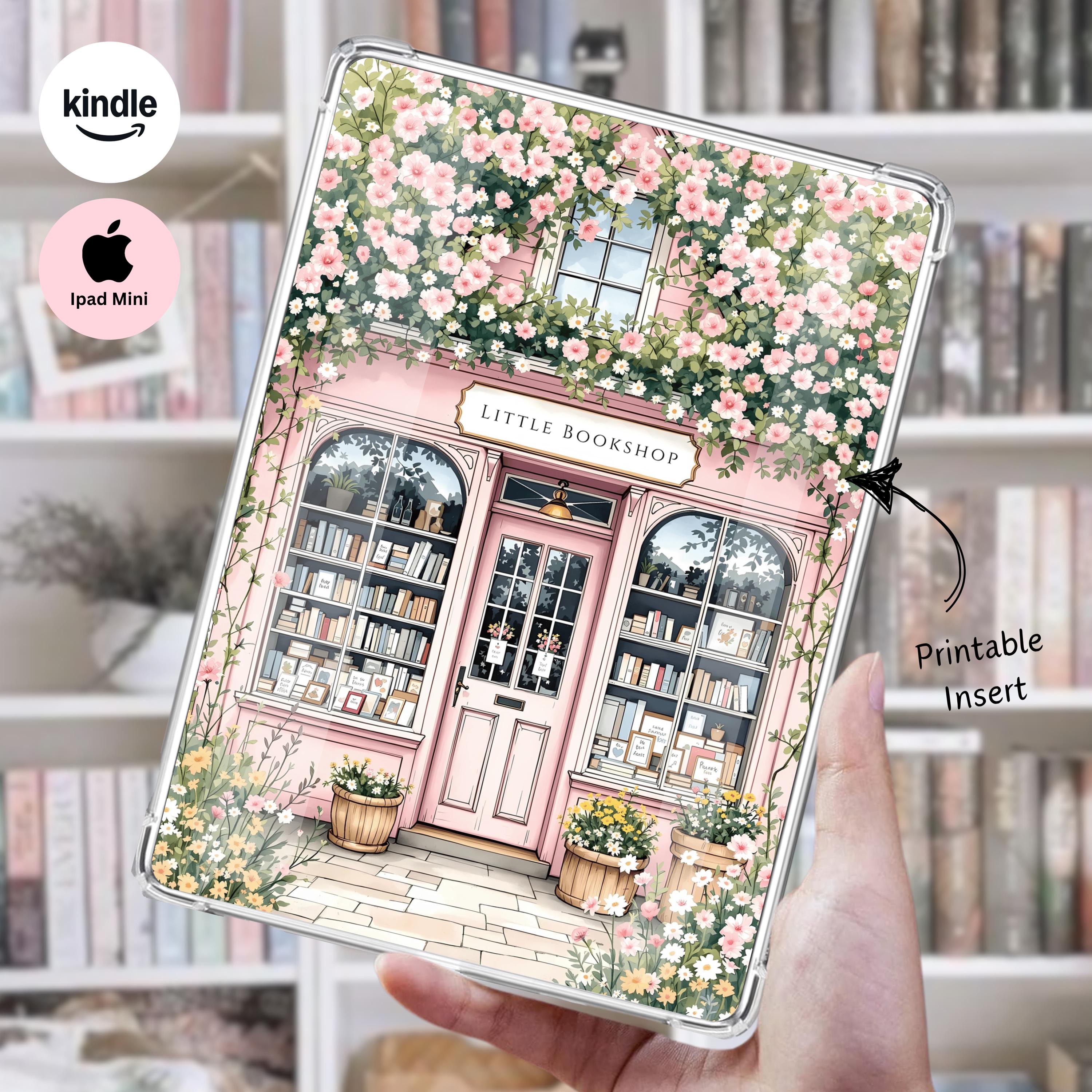 Kindle Pink Bookshop Printable Insert | Girly Coquette Kindle Insert ...