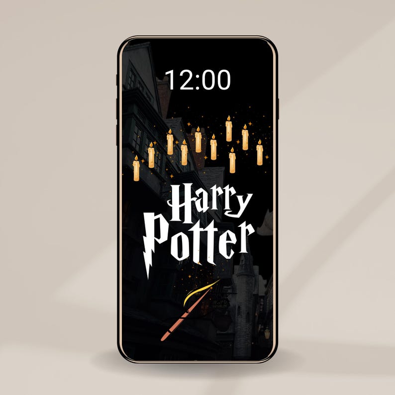 Harry Potter Bookshelf Wallpaper for iPhone Ios 18 Large Icons Friendly