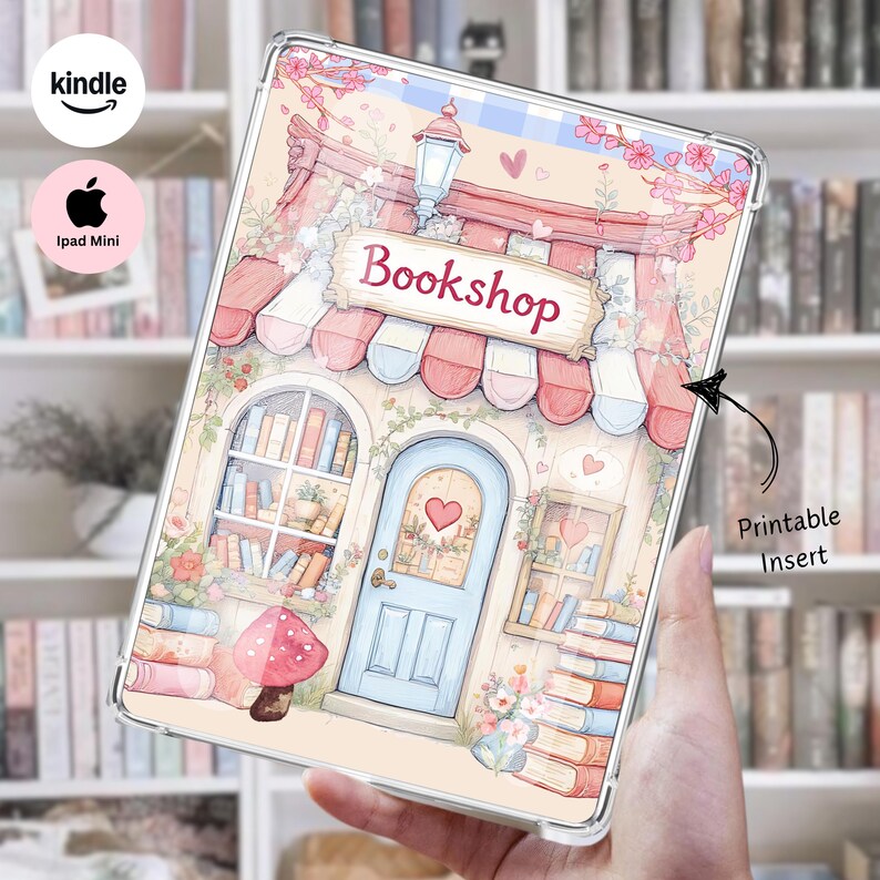 Cute Pink Bookstore Printable Insert | Girly Coquette Cottagecore ...