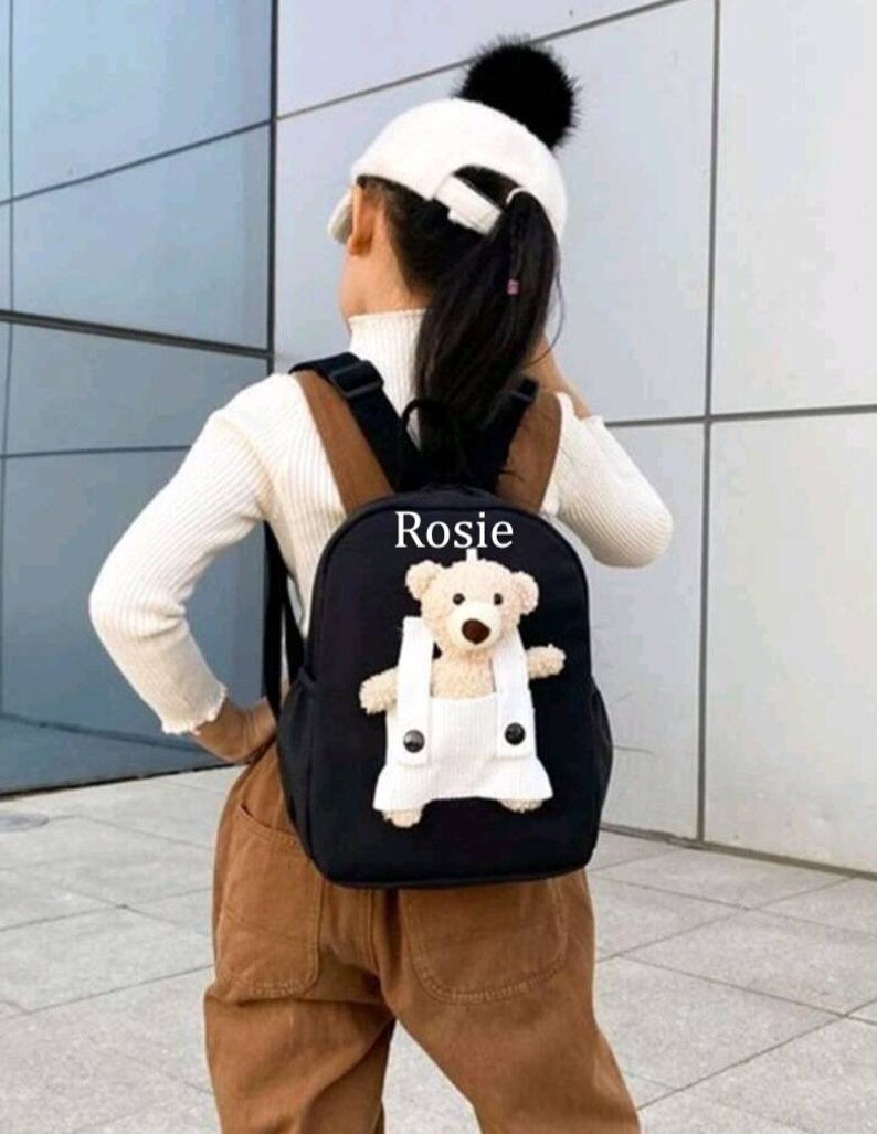 black teddy bear backpack