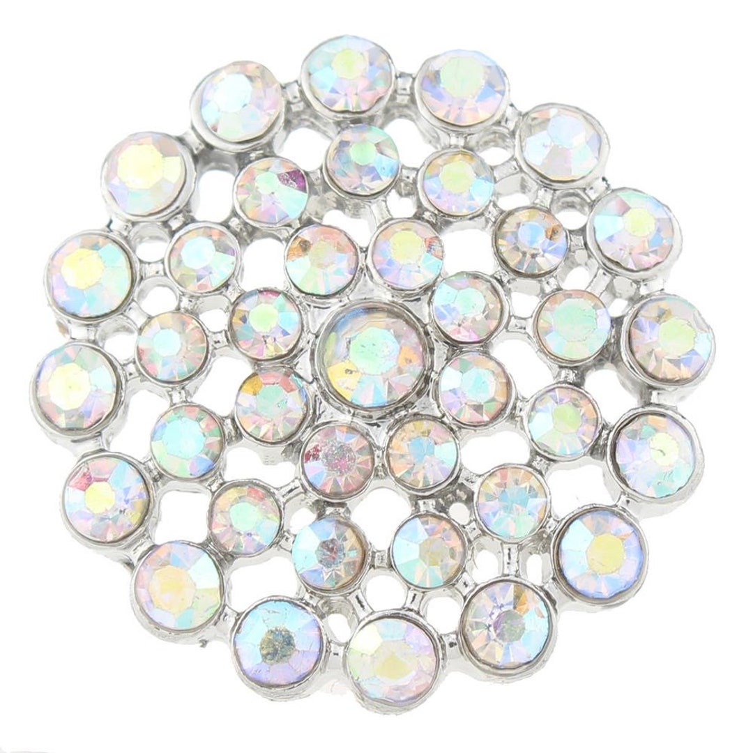 Iridescent Rhinestone Snap Button Charm Iridescent Rhinestone Web 18/20mm Snap - Etsy