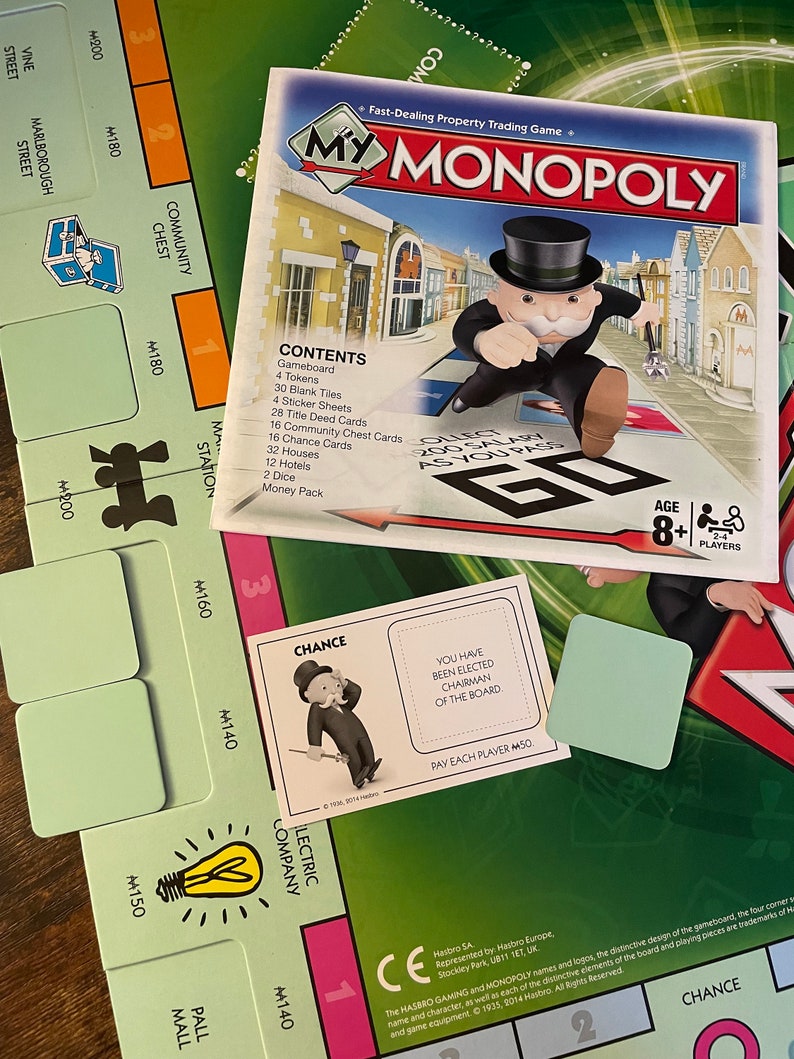 2014 My Monopoly Boardgame Make Your Own Monopoly Etsy