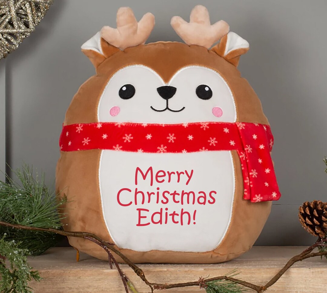 Christmas Squishmallow Squishy Elf or Reindeer Squidgy Personalised
