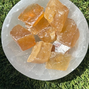 Raw Honey Calcite – Crystal for Confidence & Clarity | Golden Calcite for Solar Plexus Healing, Motivation and Energy Boost