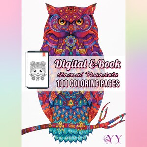 100 Coloring Pages Animal Mandala