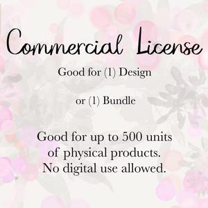 Commercial Use License for 1 Design - 500 Physical Products