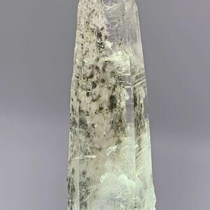 Tessin Habit, Lemurian Clear Quartz Crystal with Feldspar & Mica (IQ12)