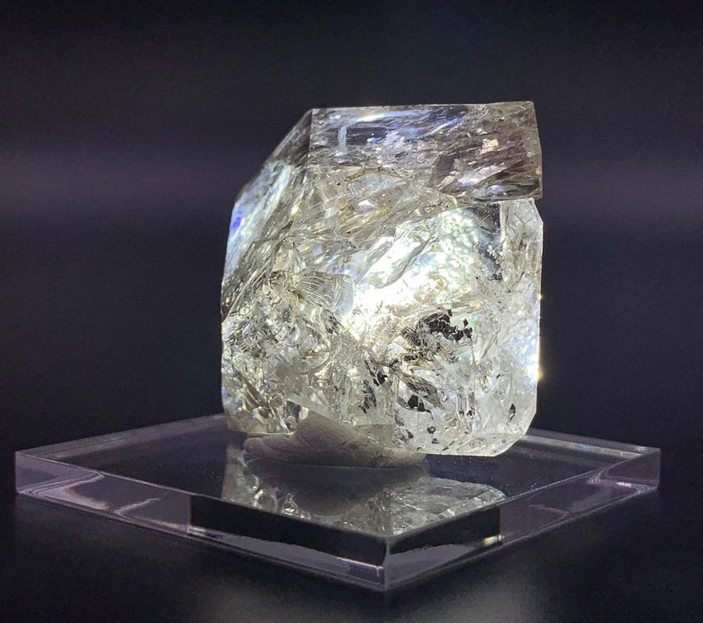 Skeletal Herkimer Diamond Quartz Crystals W/mobile Hydrocarbon & Two