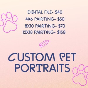 Custom Pet Portrait from Photo – Hand-Drawn Dog, Cat, or Pet Illustration – Personalized Animal Artwork Gift