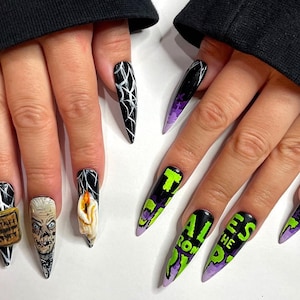 Tales from the Crypt-Crypt Keeper press on nails-MEDIUM