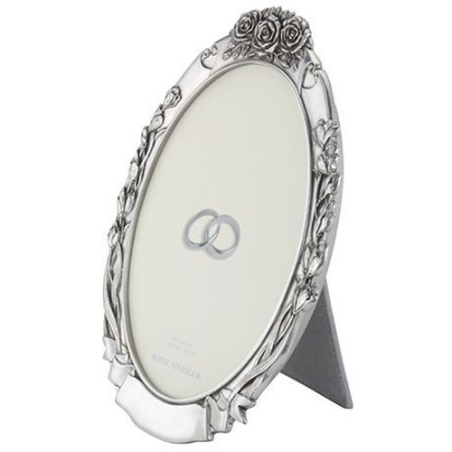 Royal Selangor Hand Finished Wedding Collection Pewter shops Roses and Larkspur Photoframe Gift