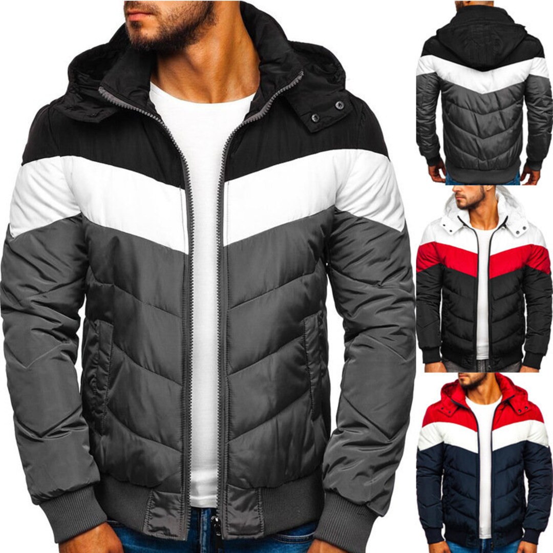 Men Hooded Cotton Jacket Men's Winter Thick Warm Jacket - Etsy