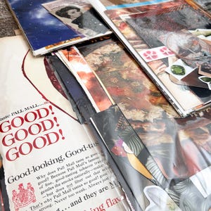 Pacote de itens vintage: recortes de colagem retrô para diários de lixo