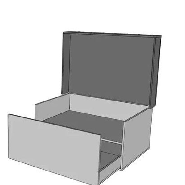 D.I.Y. Schoenendoosopslagplannen en -instructies downloaden (afmetingen zijn in inches)
