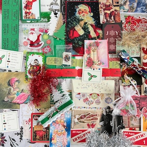 Christmas Paper Pack Christmas Paper Craft Supplies Christmas Ephemera Pack Christmas Junk journal Pages Christmas Crafting Packet