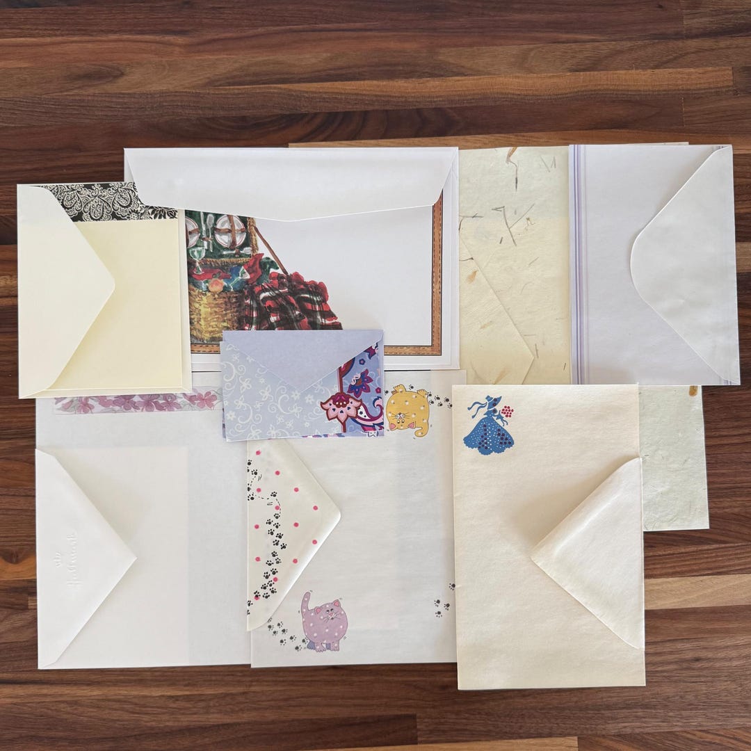 22 Piece Assorted Stationary Set,paper Bundle - Etsy