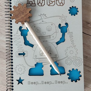 Libretas de madera + lápiz personalizados. Libretas artesanales, libretas hechas a mano, libreta personalizada, regalos originales, comunión