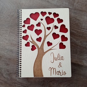 Cuaderno en espiral / Cuaderno personalizado / Cuadernos en espiral / Cuaderno de madera - Personalizado | Hecho a mano | Tamaño A5