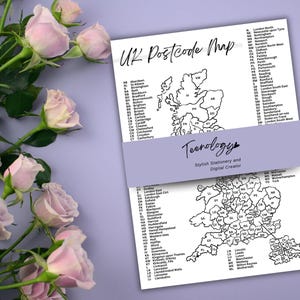 UK Postcode Map and Sales Tracker, Small Business Sales Record, Colour ...