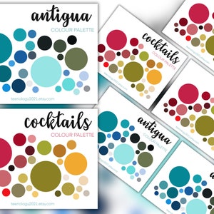 Colour palettes for digital planning, GoodNotes, Procreate, Colour swatches, Digital art, Instant digital download, pre cropped stickers