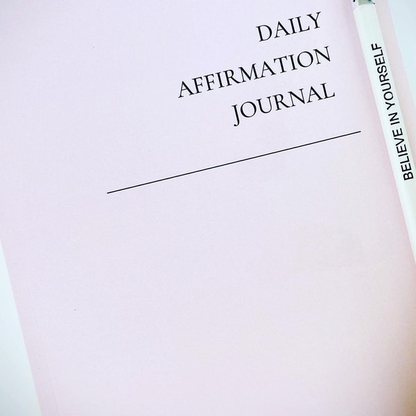 Affirmation Journal, Self Care and Gratitude Journal, Positive inspiration, Well-being journal, Gift for her, Happiness planner, Mindfulness