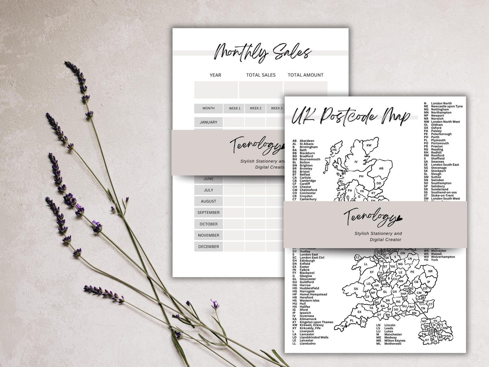 UK Postcode Map and Sales Tracker, Small Business Sales Record, Colour ...