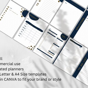 PLR Resell Digital planner template bundle Commercial use Editable and Printable CANVA templates GoodNotes planner