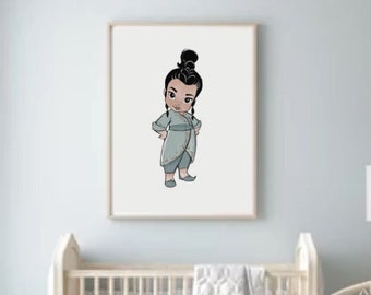 Baby Raya, Princess Nursery Art, Raya and the Last Dragon (Digital Download)