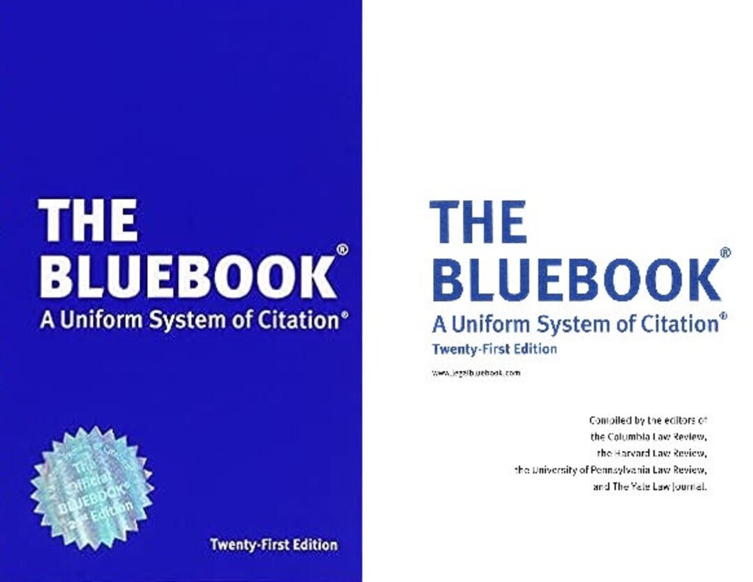 The Bluebook A Uniform System of Citation Twenty First 21st Etsy