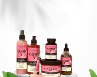 Good V Yonicare Set | PH Balanced Feminine Wash & Oil | Natural Yoni Care Gift Box | Odor Control Intimate Set | Gift for Her