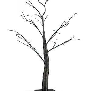 Black Mini Birch Tree: 60cm Goth Home Halloween Decor