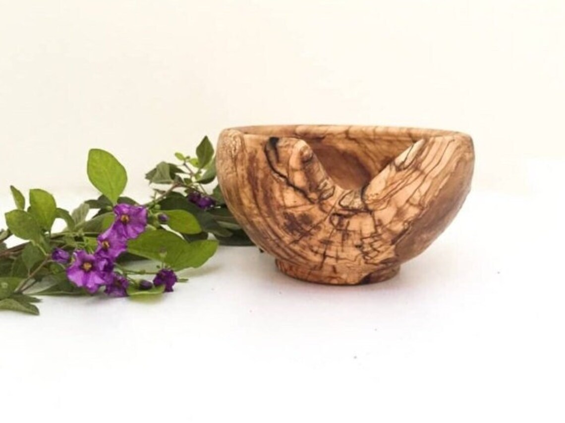 Wood carving olivetree bowl plate handmade Etsy