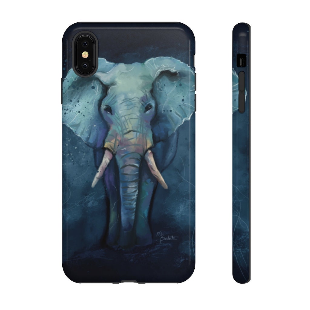 iPhone・スマホケース Society6 Indian Baby Elephants in Navy by Estelle F il_fullxfull.3614452449_bnli.jpg
