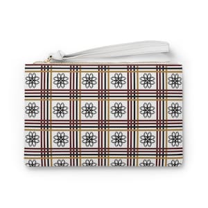 Bolso clutch de cuero para mujer lo suficientemente grande como para contener la billetera y las llaves del teléfono