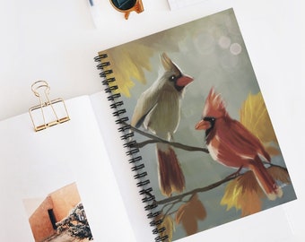 Cardinal Spiral Notebook - Ruled Line, Cardinal Notepad, Cardinal Journal, Writing Pad, Spirit Animal Gift, Cardinal Lover Gift, Teacher Gif